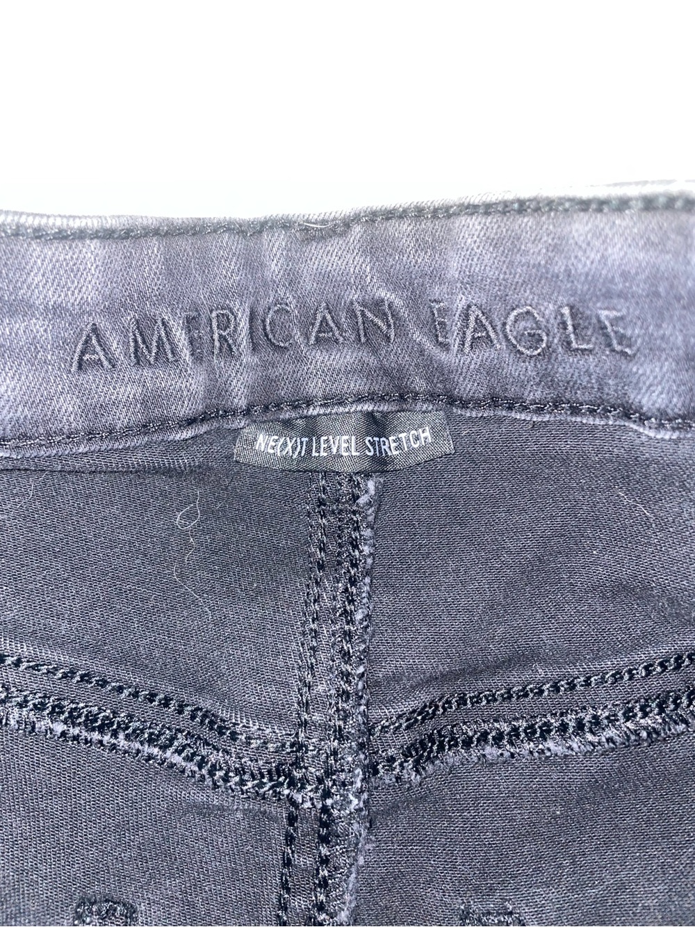 American Eagle Outfitters Next Level Stretch Distressed High-Rise Jean Shorts - Picture 4 of 10